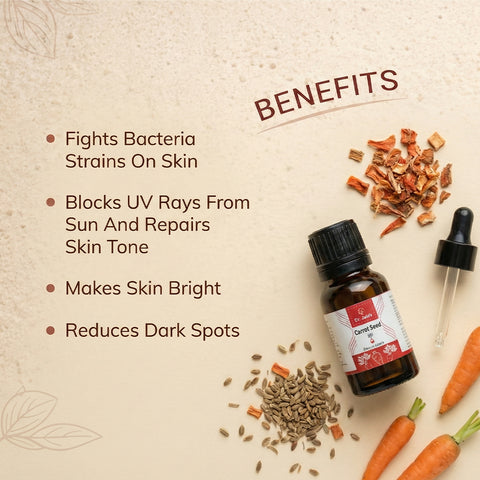 Carrot Seed Essential Oil for Aromatherapy & External Use, Mild Herbal Fragrance Oil, 15 ml