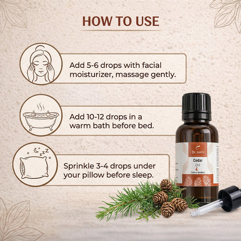 Cedar Essential Oil for Aromatherapy & External Use, Woody Fragrance Oil, 15 ml