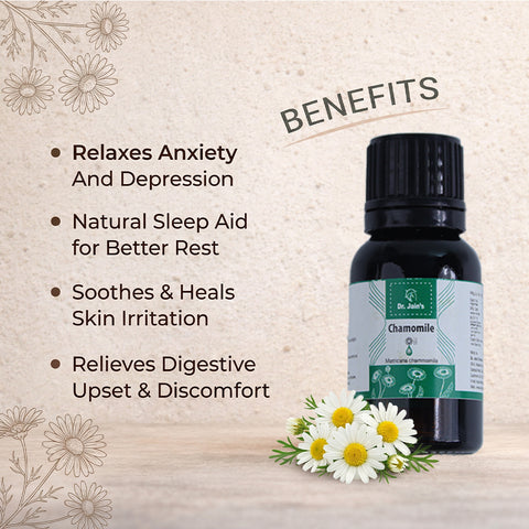 Chamomile Essential Oil for Aromatherapy & External Use, Mild Floral Fragrance Oil, 15 ml
