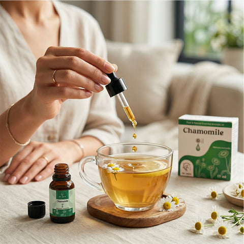 Chamomile Essential Oil for Aromatherapy & External Use, Mild Floral Fragrance Oil, 15 ml