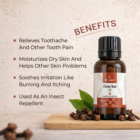 Clove Bud Essential Oil for Aromatherapy & External Use, Warm Spicy Fragrance Oil, 15 ml