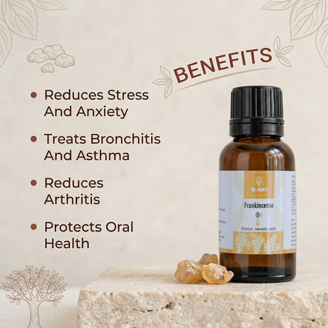 Frankincense Essential Oil for Aromatherapy & External Use, Warm Woody Fragrance Oil, 15 ml