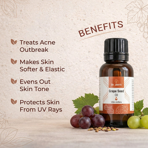 Grapeseed Oil for Aromatherapy & External Use, Lightweight Fragrance Oil, 15 ml