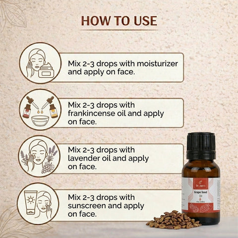 Grapeseed Oil for Aromatherapy & External Use, Lightweight Fragrance Oil, 15 ml