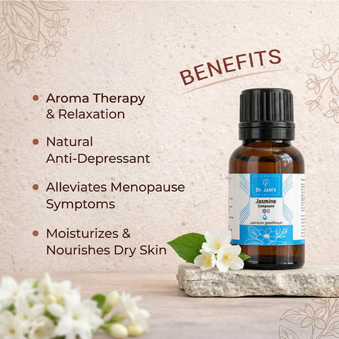 Jasmine Essential Oil for Aromatherapy & External Use, Floral Fragrance Oil, 15 ml