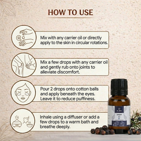 Juniper Essential Oil for Aromatherapy & External Use, Woody Fragrance Oil, 15 ml