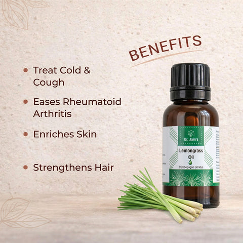 Lemongrass Essential Oil for Aromatherapy & External Use, Citrus Fragrance Oil, 15 ml