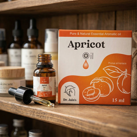 Apricot Essential Oil for Skin & Hair Care, Lightweight & Moisturizing Oil, Non-Greasy Formula, 15 ml