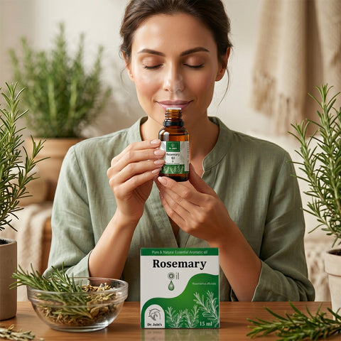 Rosemary Essential Oil for Hair Care & Aromatherapy | 100% Pure & Natural Rosemary Oil | Fresh Herbal Aroma for Scalp Care & Self-Care | Multipurpose Use | 15ml