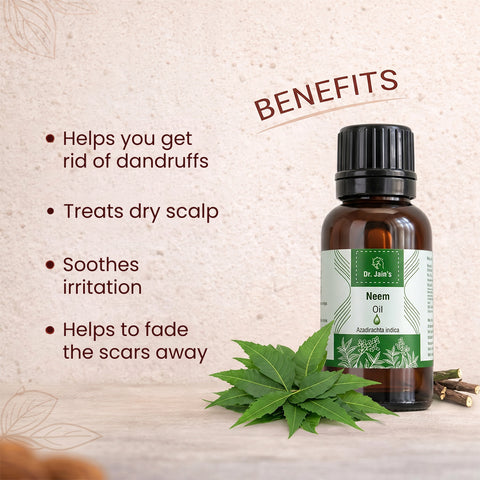 Neem Essential Oil for Skin & Hair Care | 100% Pure & Natural Neem Oil | Helps Soothe Skin & Maintain Healthy Scalp | Multipurpose Use | 15ml