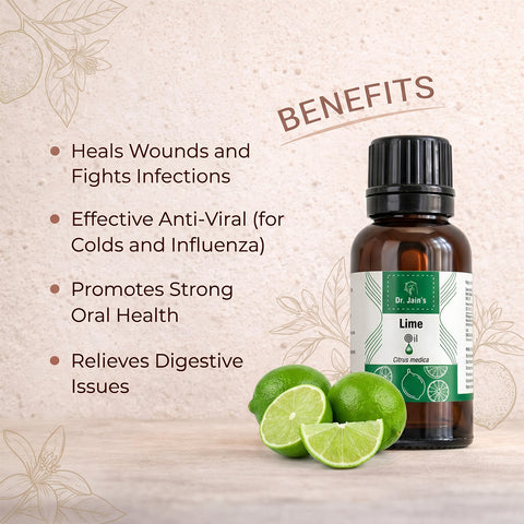 Lime Essential Oil for Aromatherapy & External Use, Citrus Fragrance Oil, 15 ml