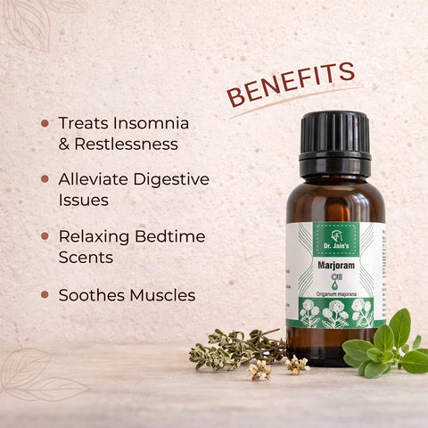 Marjoram Essential Oil for Aromatherapy & External Use, Herbal Fragrance Oil, 15 ml
