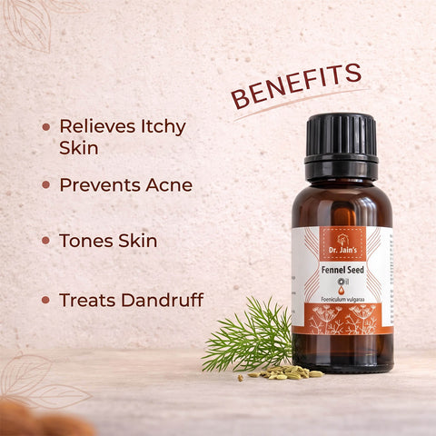 Fennel Seed Essential Oil for Aromatherapy & External Use, Sweet Herbal Fragrance Oil, 15 ml