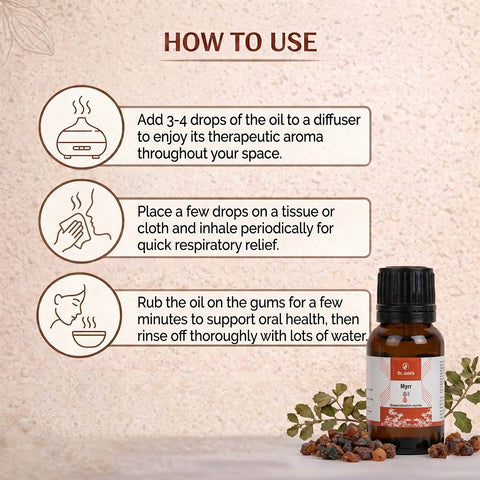 Myrr Essential Oil for Aromatherapy & External Use, Warm Earthy Fragrance Oil, 15 ml