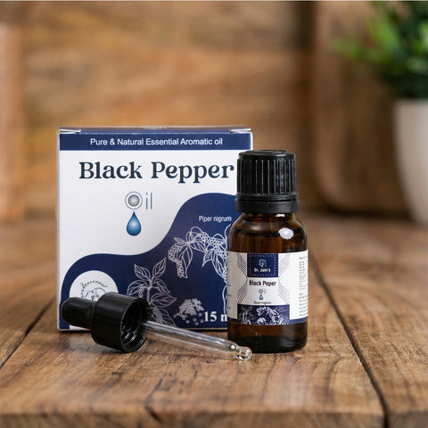 Black Pepper Essential Oil for Aromatherapy & External Use, Spicy Fragrance Oil, 15 ml