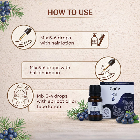 Cade Essential Oil for Aromatherapy & External Use, Woody Fragrance Oil, 15 ml