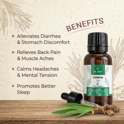 Calamus Essential Oil for Aromatherapy & External Use, Earthy Fragrance Oil, 15 ml