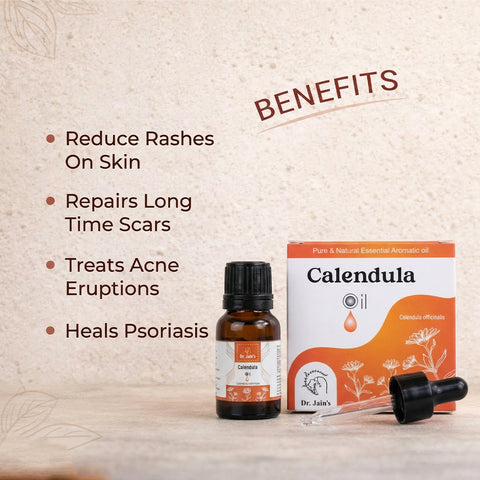 Calendula Essential Oil for Skin & Aromatherapy Use, Lightweight Moisturizing Oil, 15 ml