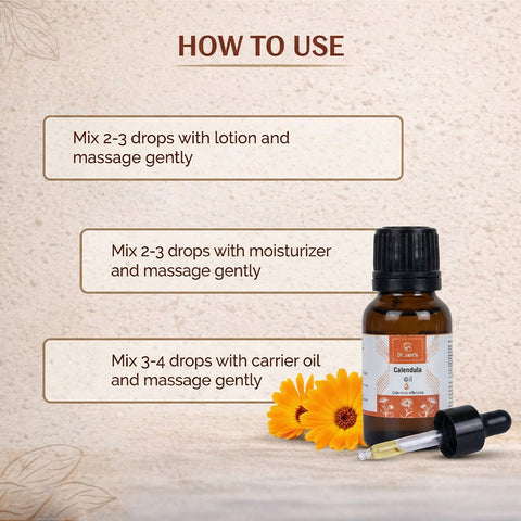 Calendula Essential Oil for Skin & Aromatherapy Use, Lightweight Moisturizing Oil, 15 ml