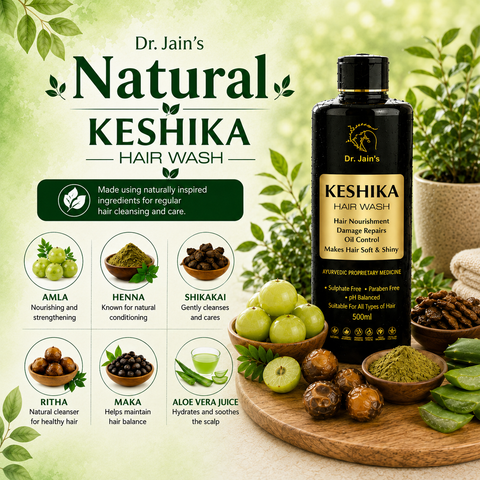 Keshika Hair Wash Shampoo, For Men and Women 500Ml
