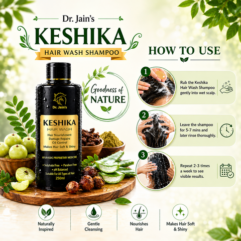 Keshika Hair Wash Shampoo, For Men and Women 250Ml