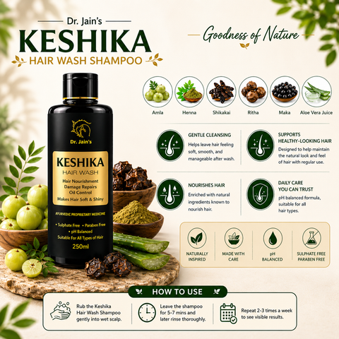 Keshika Hair Wash Shampoo, For Men and Women 250Ml