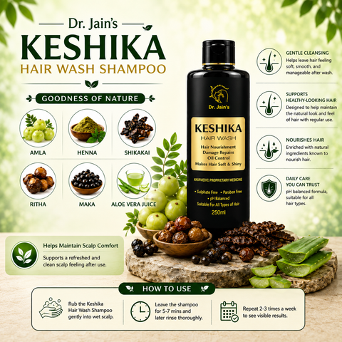 Keshika Hair Wash Shampoo, For Men and Women 250Ml