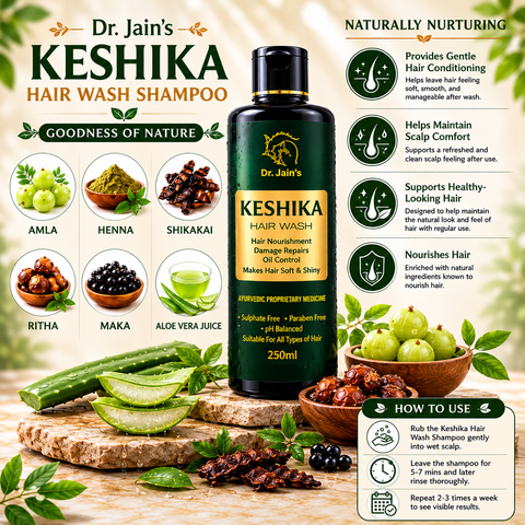 Keshika Hair Wash Shampoo, For Men and Women 250Ml
