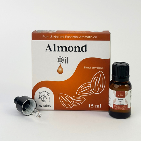 Almond Essential Oil for Skin & Hair Care, Cold-Pressed Oil, Nourishing & Moisturizing, 15 ml