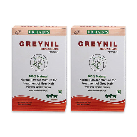 Greynil Herbal Hair Color, Brown Shade, 100g Dr. Jain's