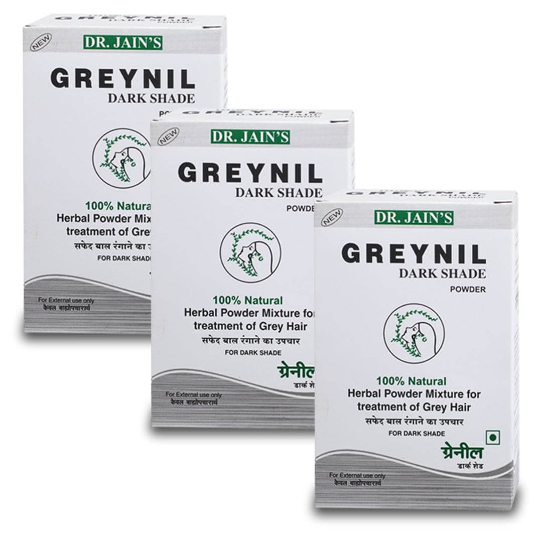 Greynil Herbal Hair Color, Black Shade, 100g Dr. Jain's