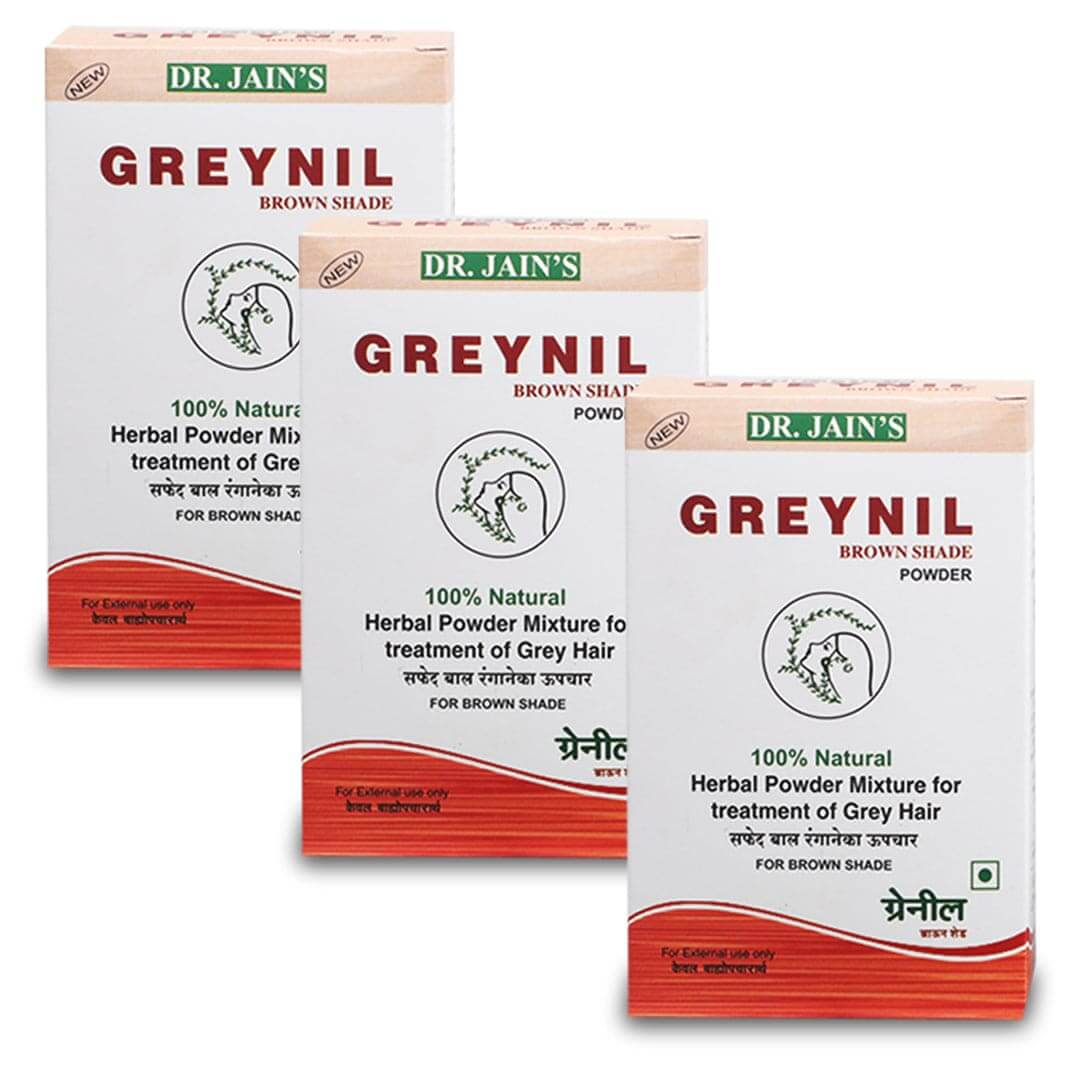 Greynil Herbal Hair Color, Brown Shade, 100g Dr. Jain's