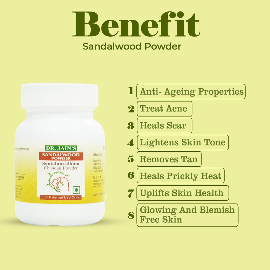 Sandalwood Ayurvedic Powder, 25 g Dr. Jain's