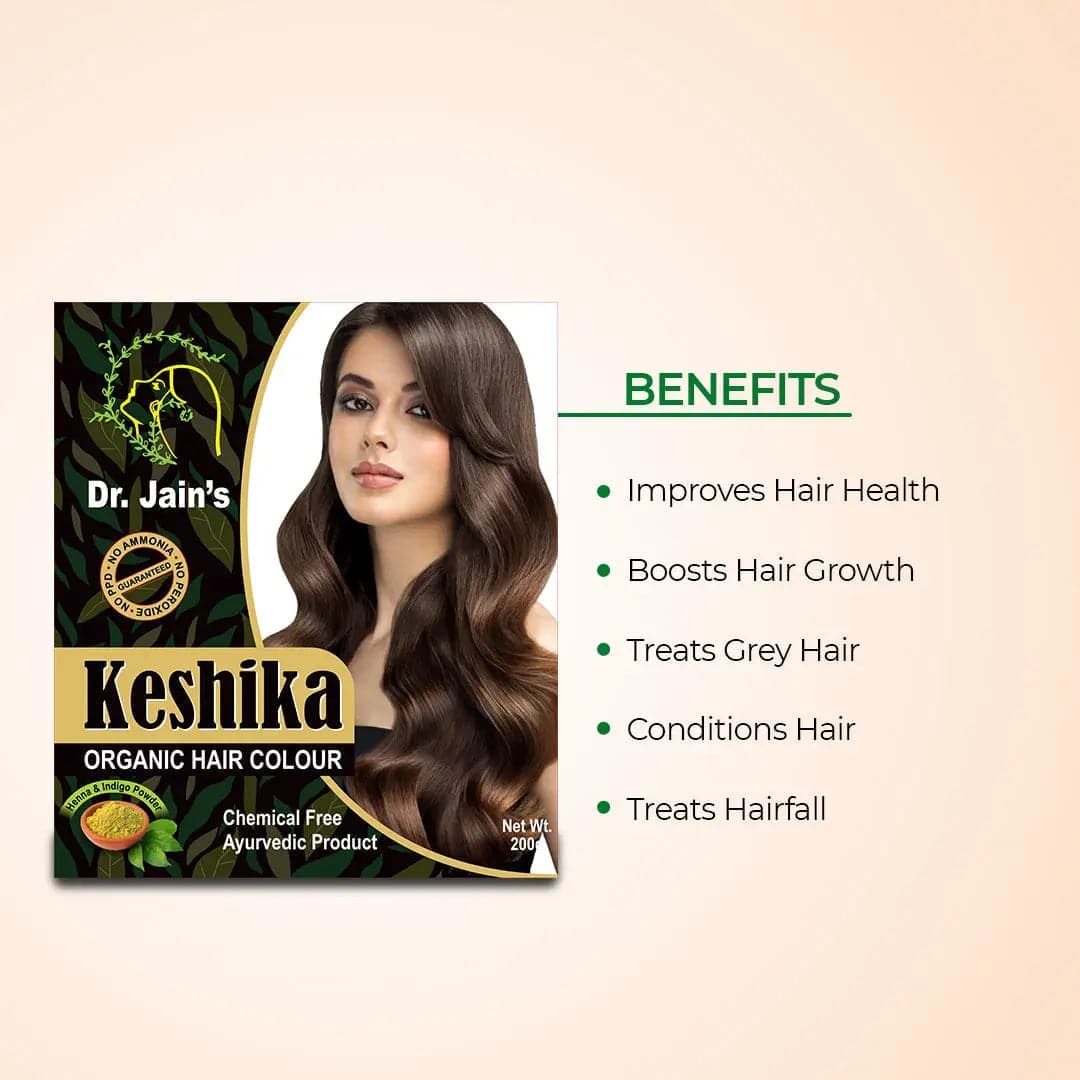 Keshika Organic Hair Colour For Men and Women - 10