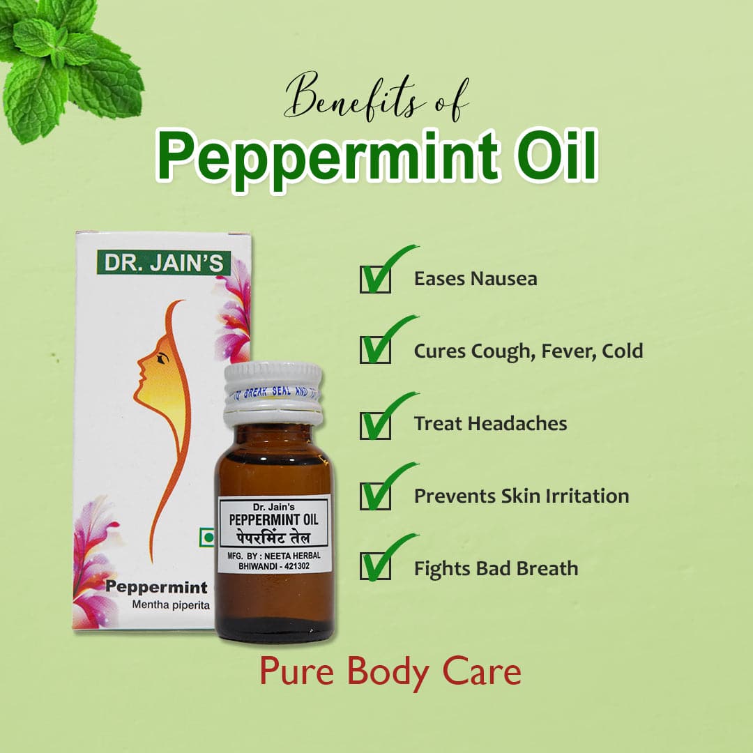 Peppermint Essential Oil, 15 ml Dr. Jain's