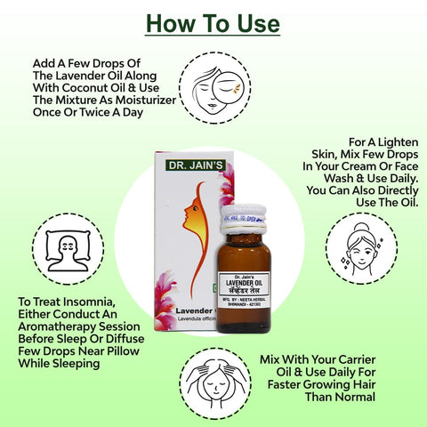 Lavender Essential Oil, 15 ml Dr. Jain's
